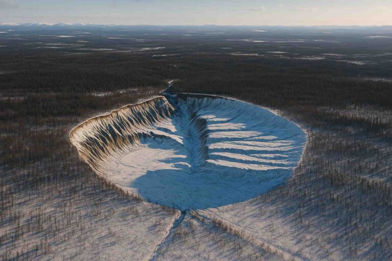 Na Sibiři se postupně otevírá brána do podsvětí: Kráter Batagajka pohlcuje krajinu a děsí místní