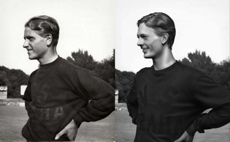 Petr Uhlík se proměnil v atletku Zdenu Koubkovou. Podoba je opravdu věrná